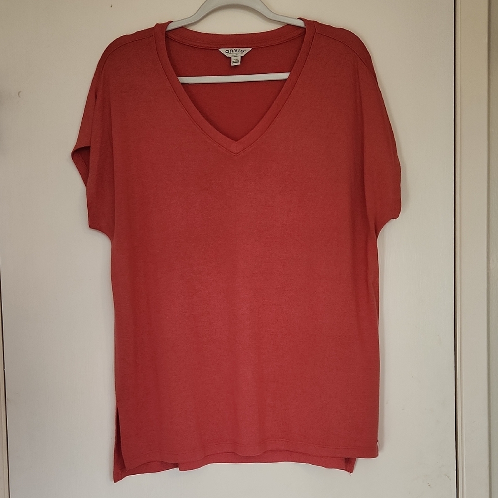 Orvis Women's Coral V-Neck Tee